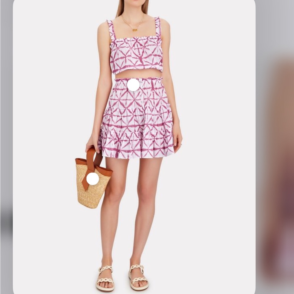 Intermix Estelle Batik Cotton Tiered Mini Skirt